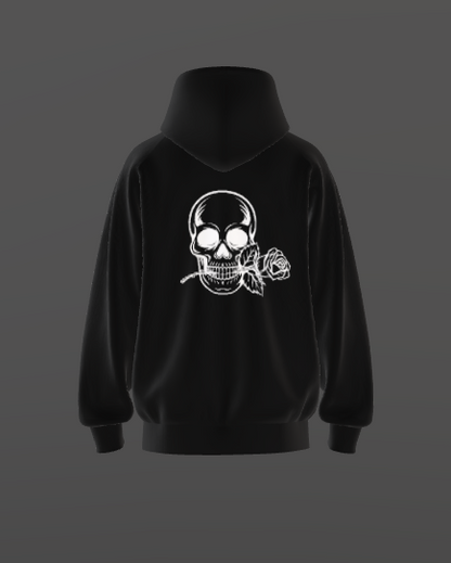 AllBlaks Skull Flower Hoodie