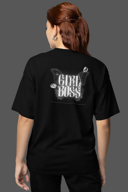 Girl Boss Solid AllBlaks Tshirt